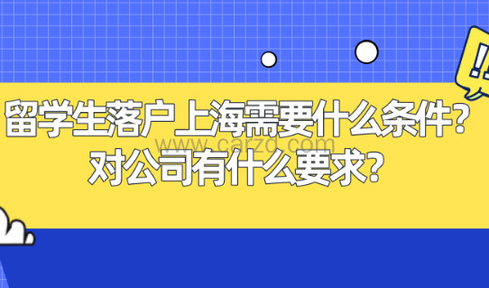 留学生落户上海需要什么条件？对公司有什么要求？附经典案例分析！